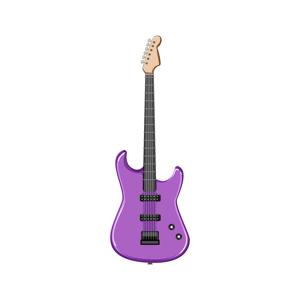 rock electric guitar cartoon vector illustration
