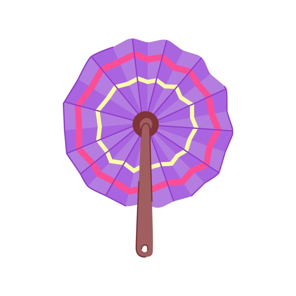 china hand fan cartoon vector illustration