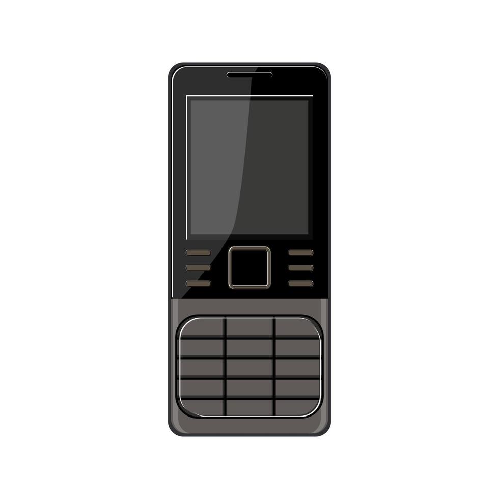 web button phone cartoon vector illustration