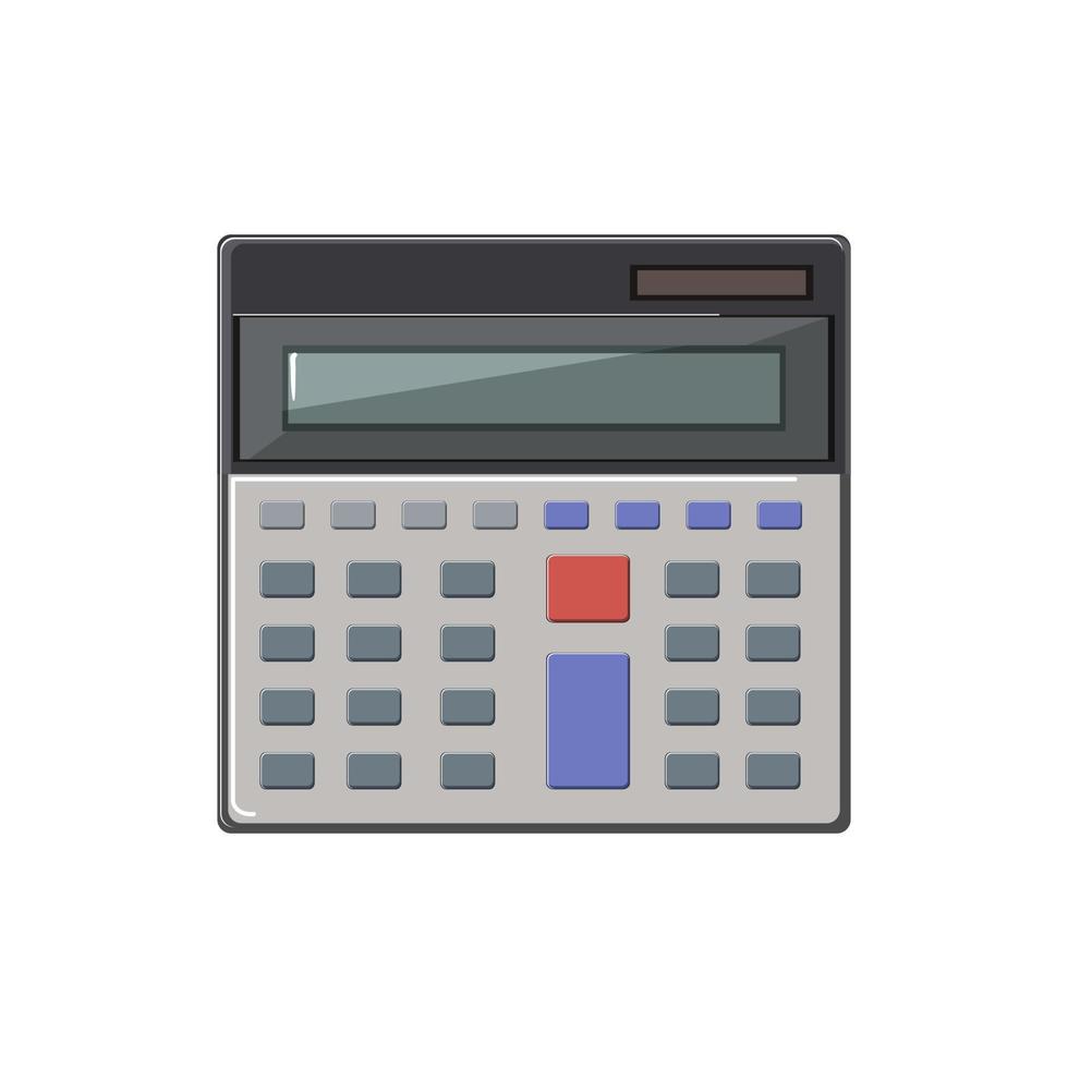 tax calculator device cartoon vector illustration