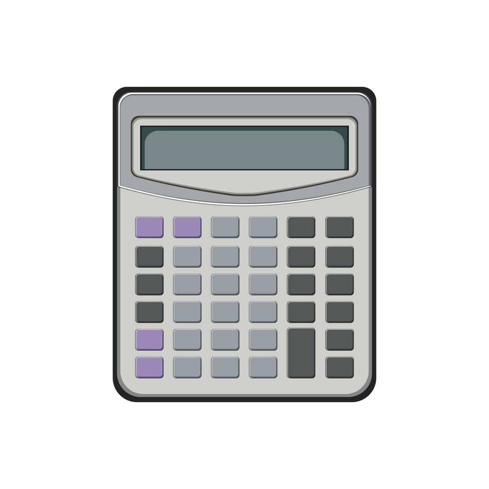 bank calculator device cartoon vector illustration