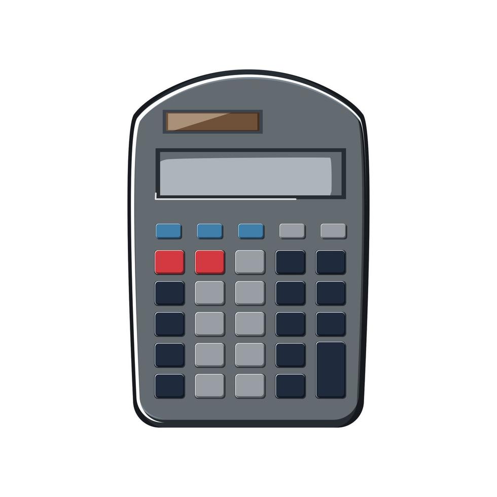 work calculator device cartoon vector illustration