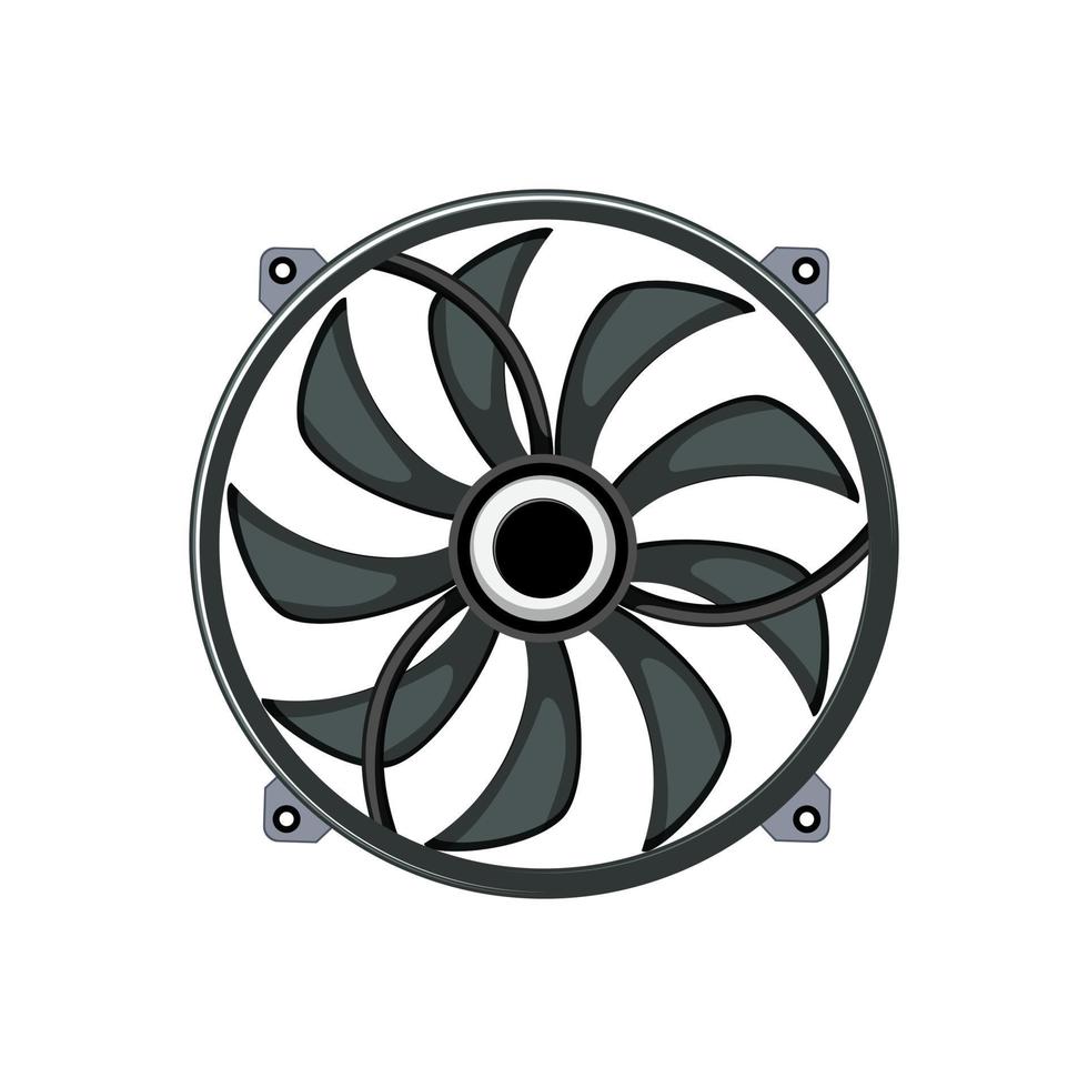 motherboard cooling fan pc cartoon vector illustration 22610660 Vector
