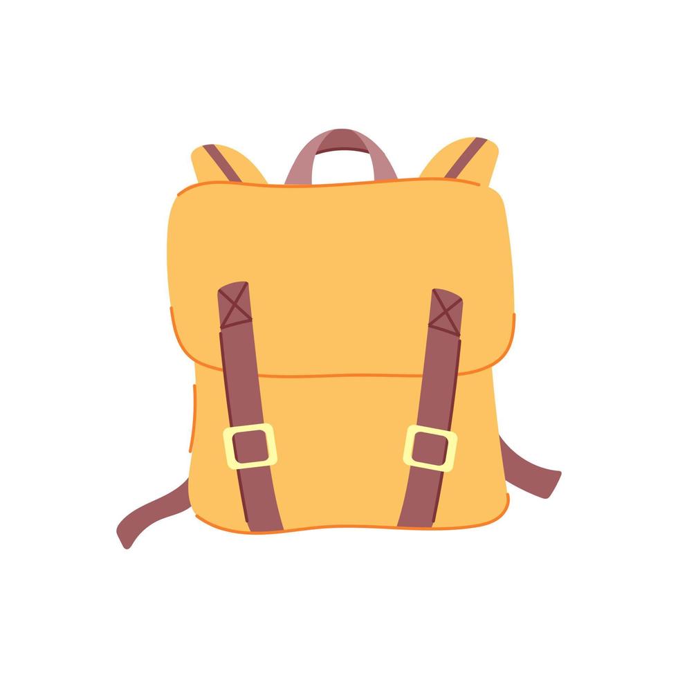 summer backpack camp cartoon vector illustration