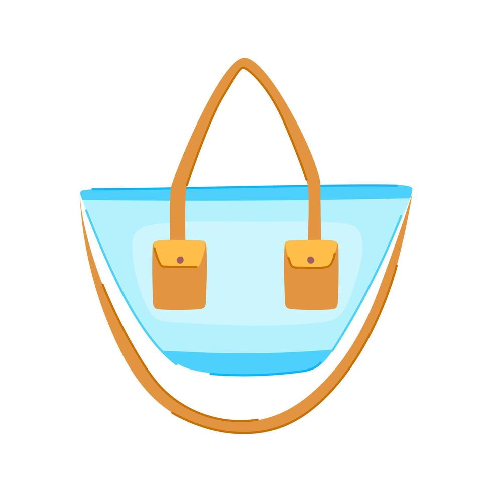 hand beach bag cartoon vector illustration