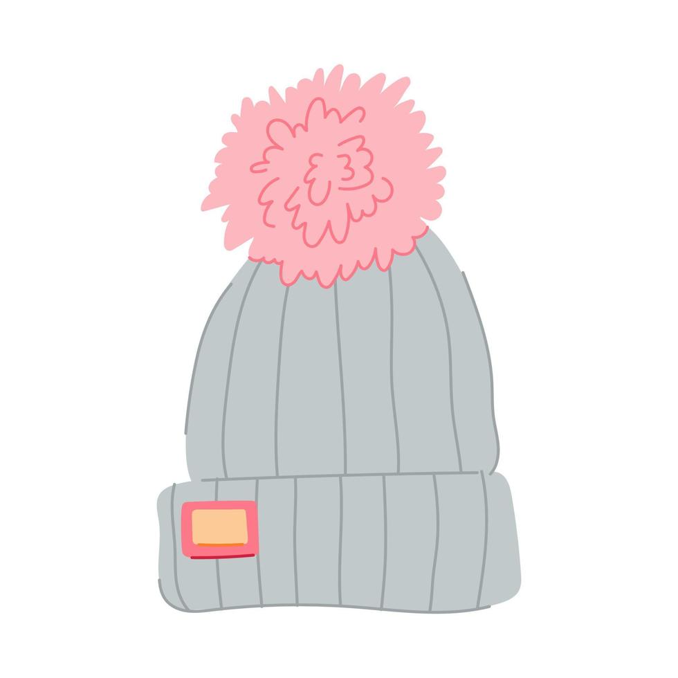 winter beanie hat cartoon vector illustration