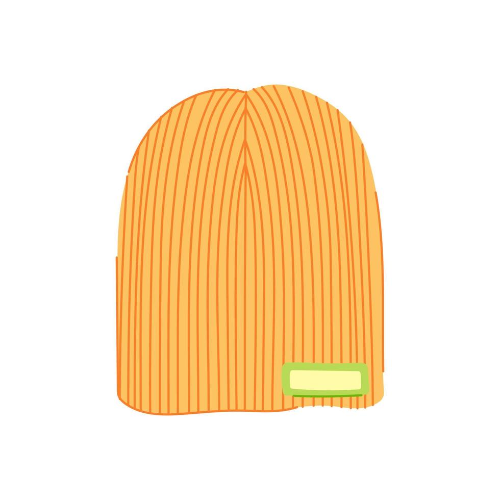 fashion beanie hat cartoon vector illustration