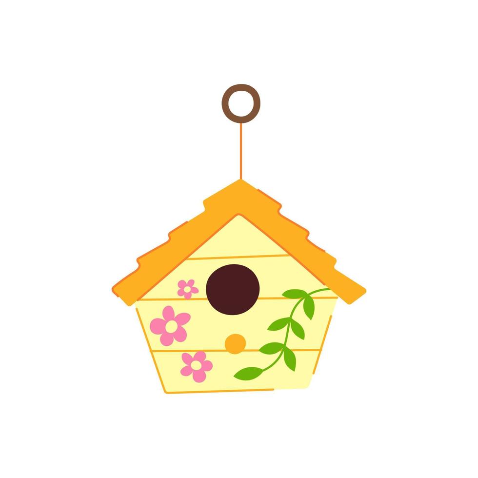 home bird house cartoon vector illustration