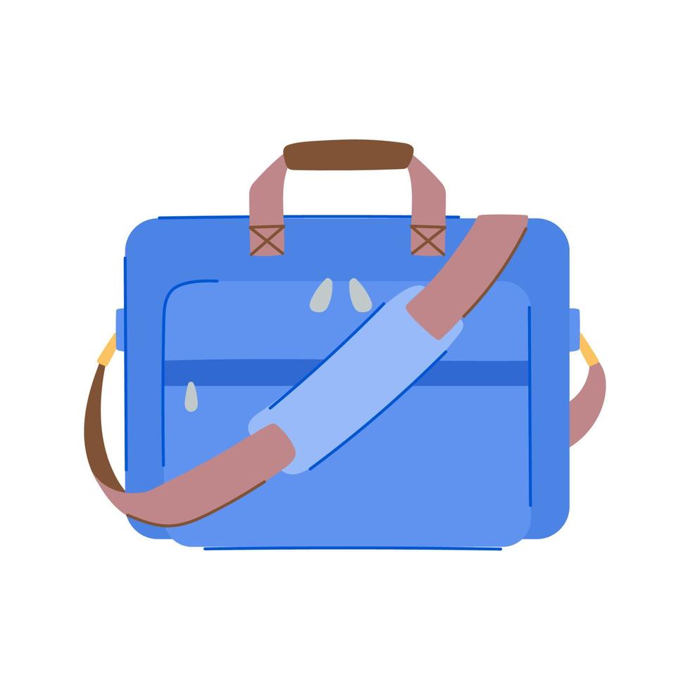 suitcase briefcase for men cartoon vector illustration