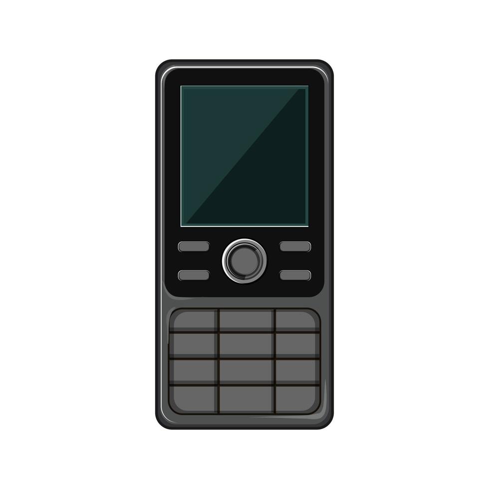 call button phone cartoon vector illustration