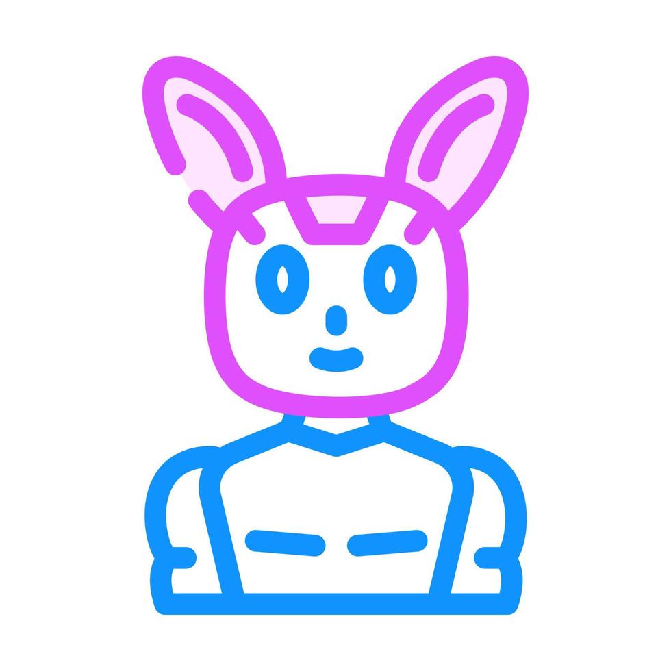 character chat bot color icon vector illustration