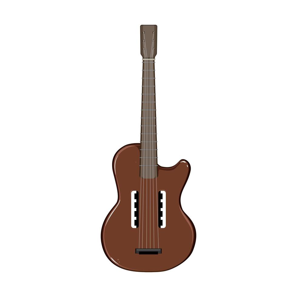 string acoustic guitar cartoon vector illustration