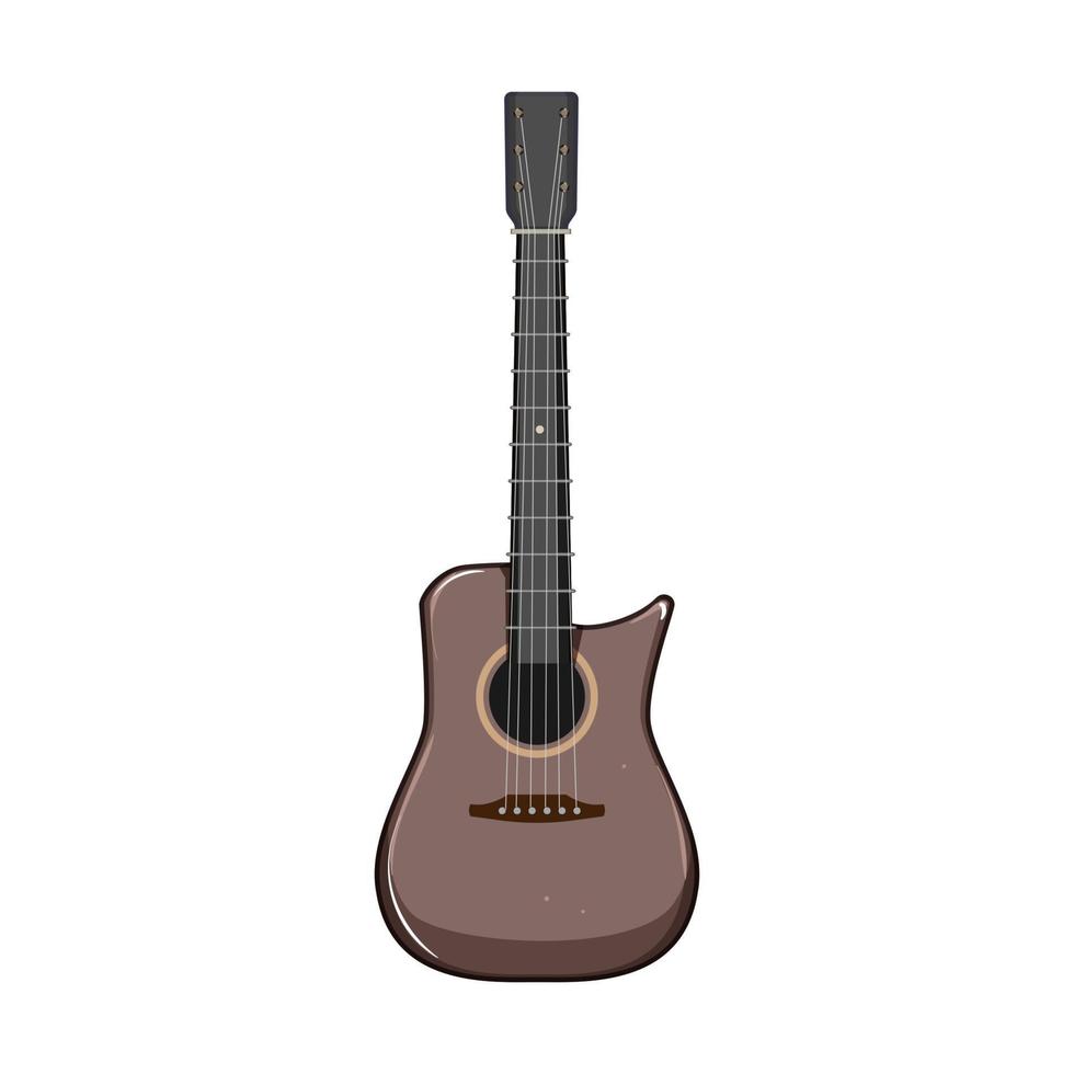 country acoustic guitar cartoon vector illustration
