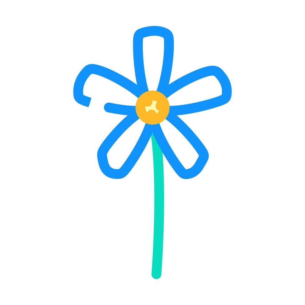 jazmín flor primavera color icono vector ilustración