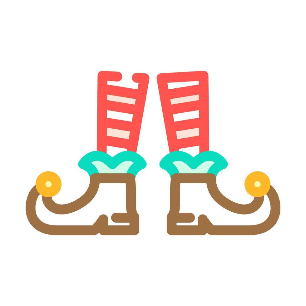 leg elf cute color icon vector illustration
