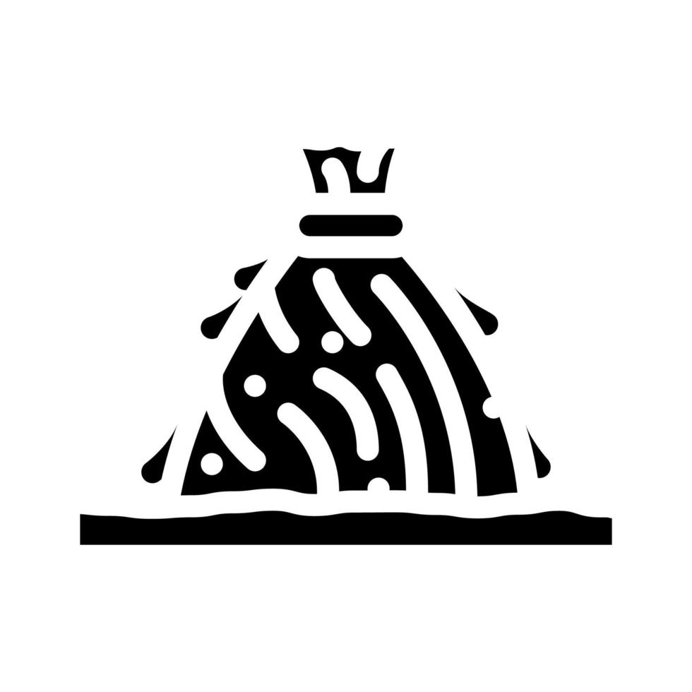 large sheaf ears of wheat harvest glyph icon vector illustration