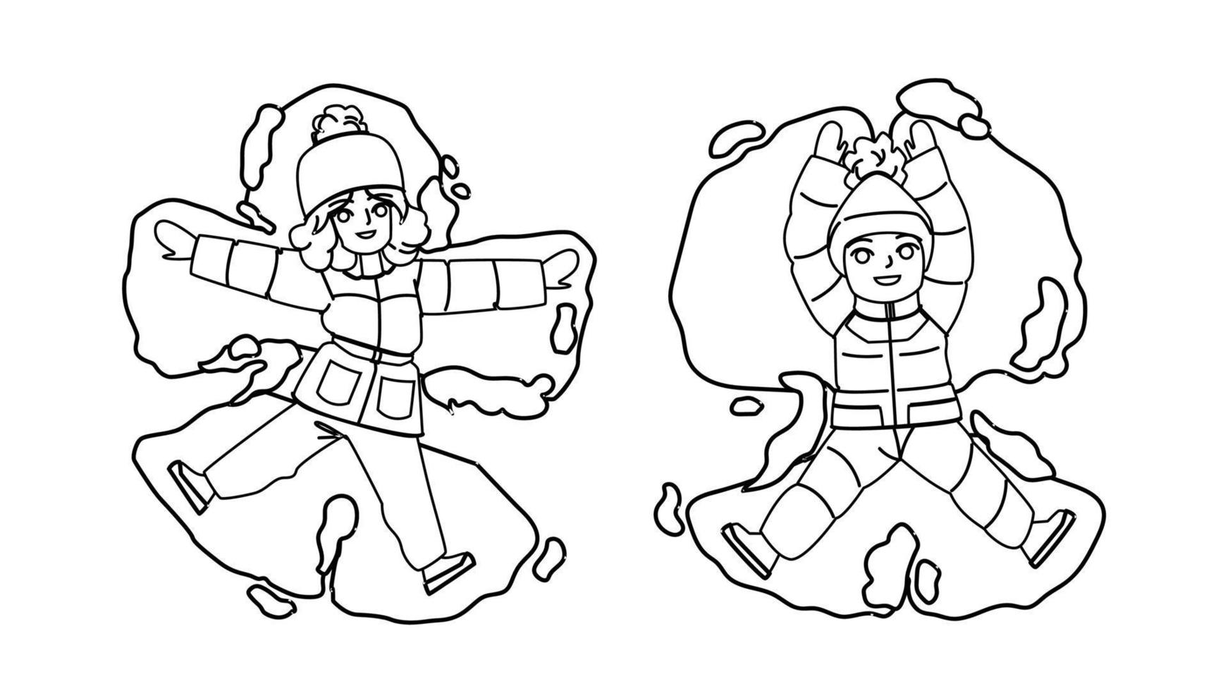 kid snow angel vector 22610811 Vector Art at Vecteezy