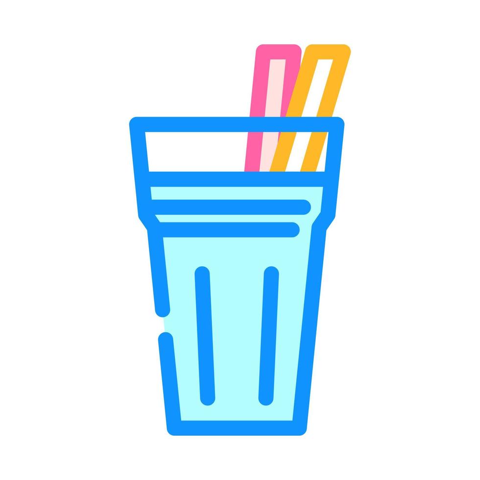 milk smoothie drink color icon vector illustration