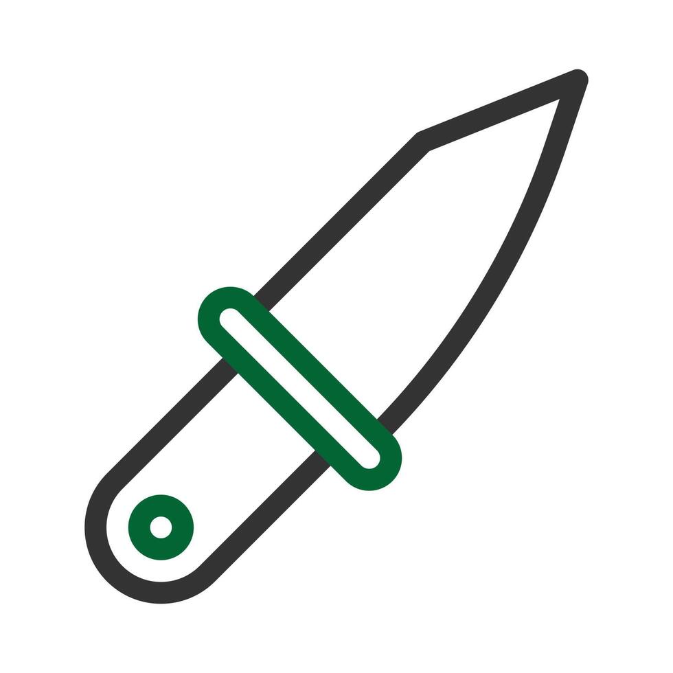 cuchillo icono duocolor gris verde color militar símbolo Perfecto. vector