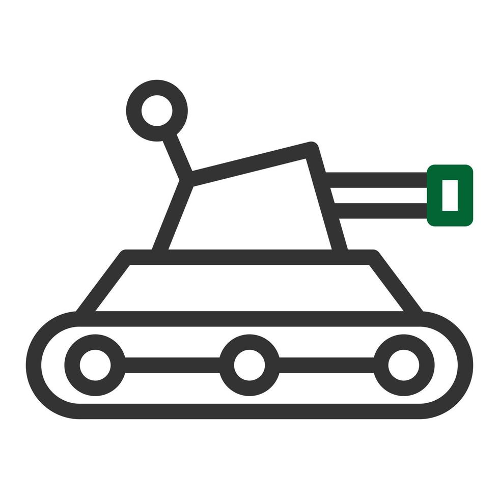 tank icon duocolor grey green colour military symbol perfect. vector