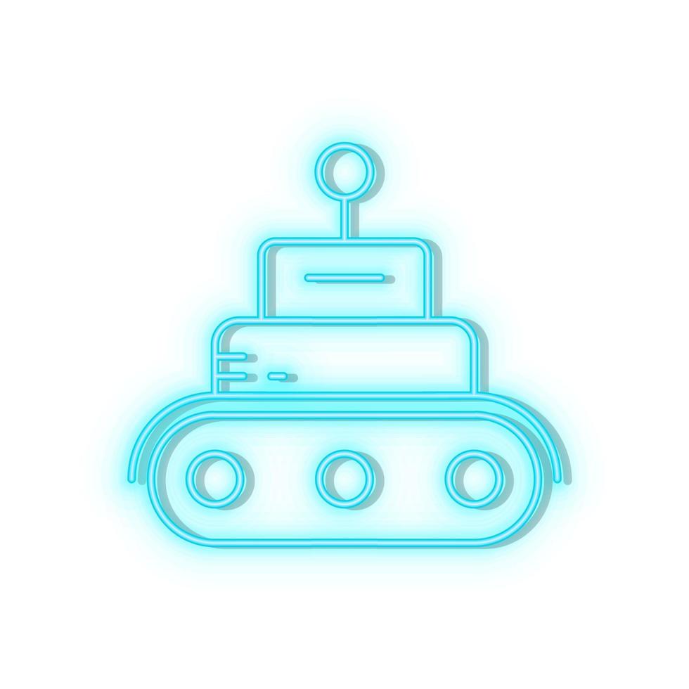 Retro style blue neon vector icon VR, hat blue neon icon.