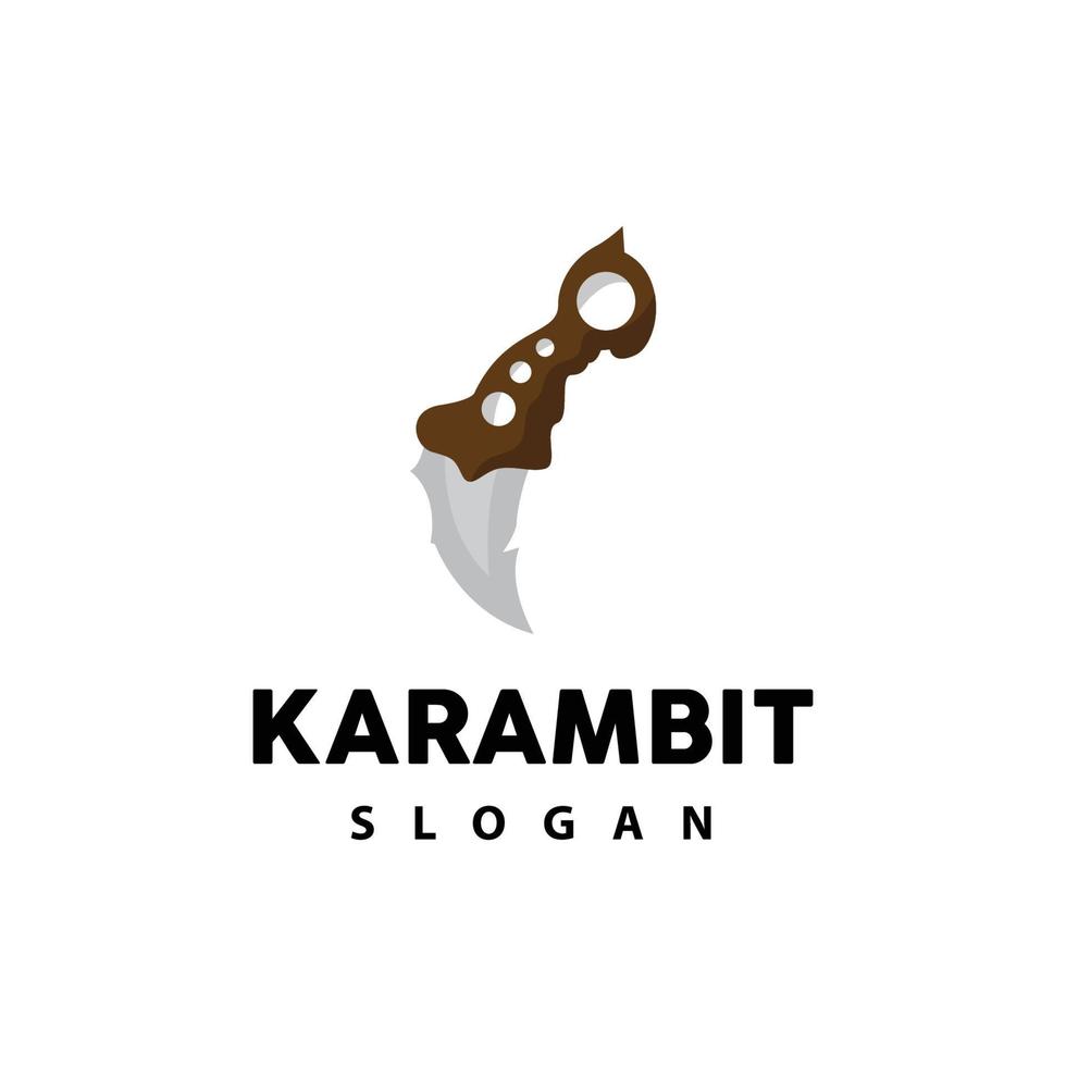 Kerambit Logo, Indonesia Fighting Weapon Vector, Ninja Fighting Tool Simple Design, Template Illustration Symbol Icon vector