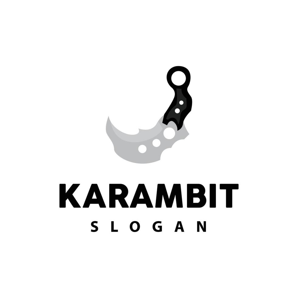 Kerambit Logo, Indonesia Fighting Weapon Vector, Ninja Fighting Tool Simple Design, Template Illustration Symbol Icon vector