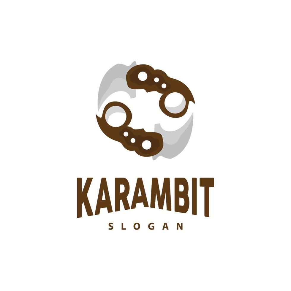 Kerambit Logo, Indonesia Fighting Weapon Vector, Ninja Fighting Tool Simple Design, Template Illustration Symbol Icon vector