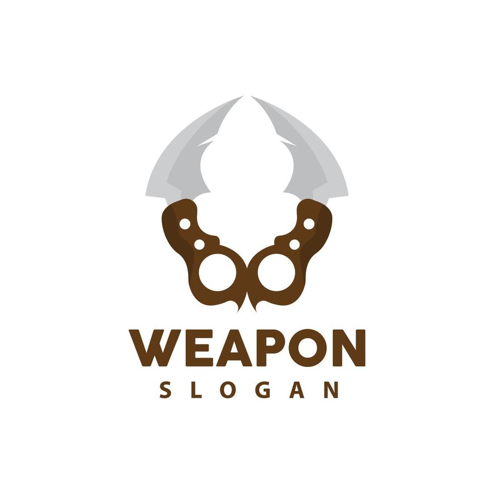 Kerambit Logo, Indonesia Fighting Weapon Vector, Ninja Fighting Tool Simple Design, Template Illustration Symbol Icon vector