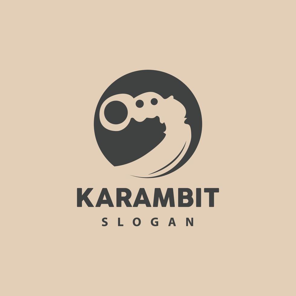 Kerambit Logo, Indonesia Fighting Weapon Vector, Ninja Fighting Tool Simple Design, Template Illustration Symbol Icon vector