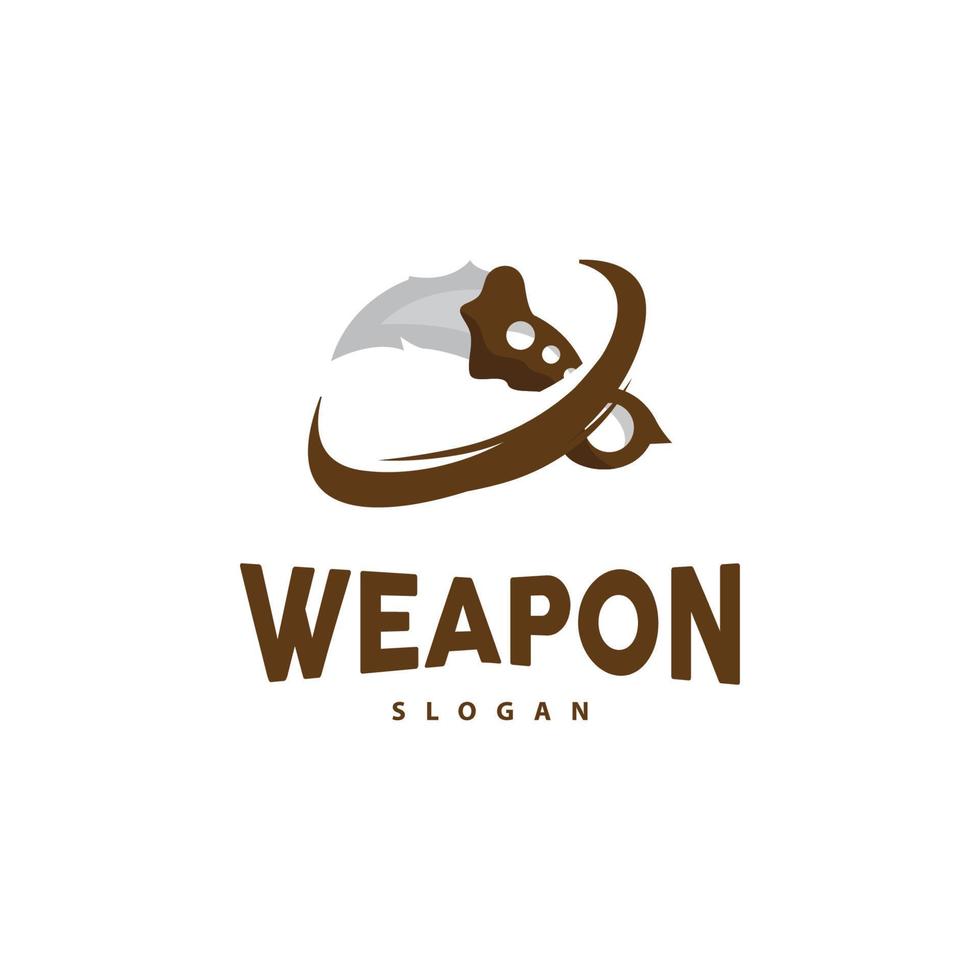 Kerambit Logo, Indonesia Fighting Weapon Vector, Ninja Fighting Tool Simple Design, Template Illustration Symbol Icon vector