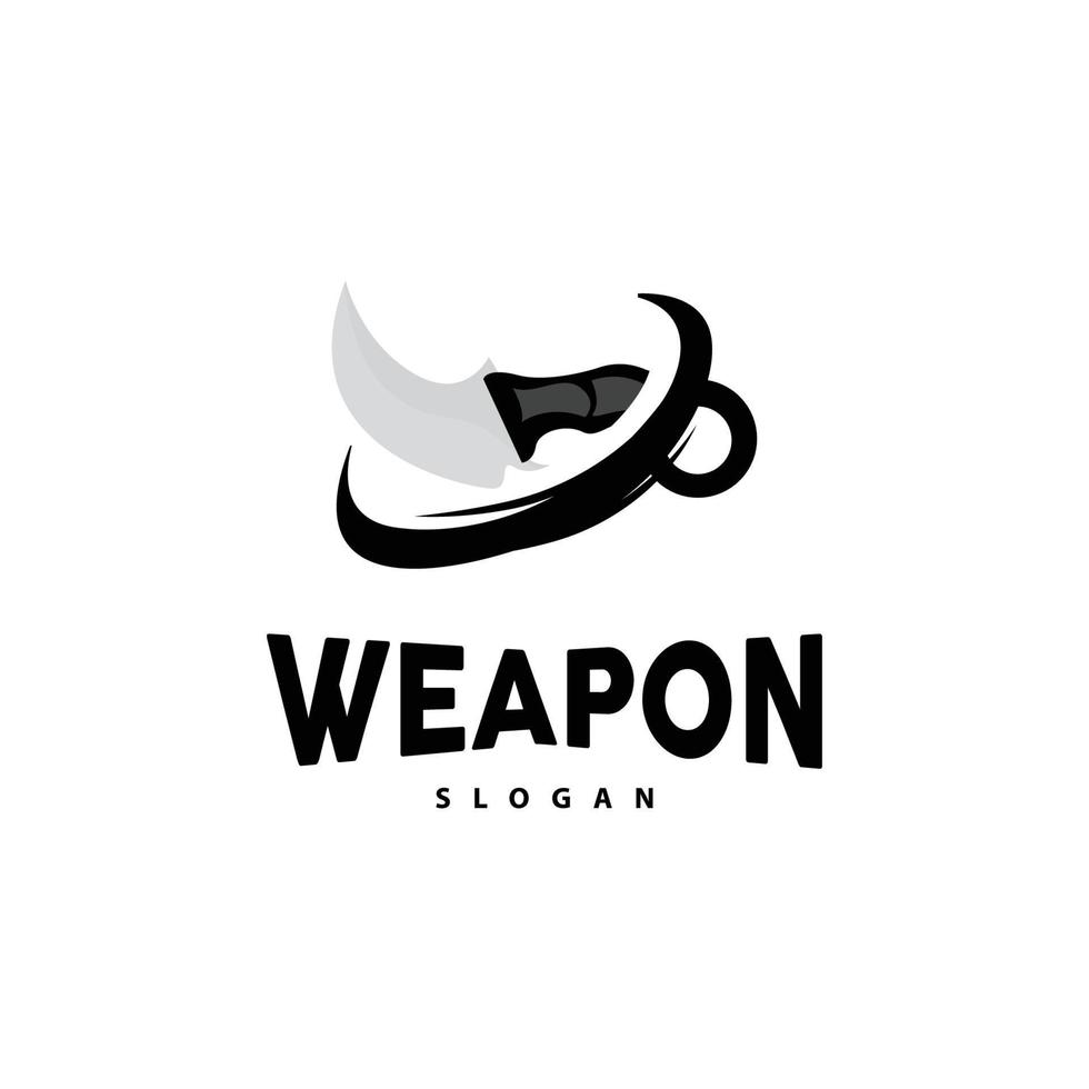 Kerambit Logo, Indonesia Fighting Weapon Vector, Ninja Fighting Tool Simple Design, Template Illustration Symbol Icon vector