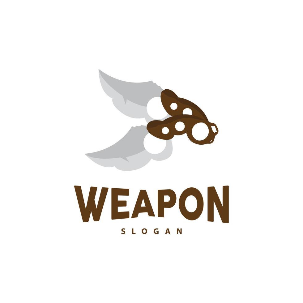 Kerambit Logo, Indonesia Fighting Weapon Vector, Ninja Fighting Tool Simple Design, Template Illustration Symbol Icon vector