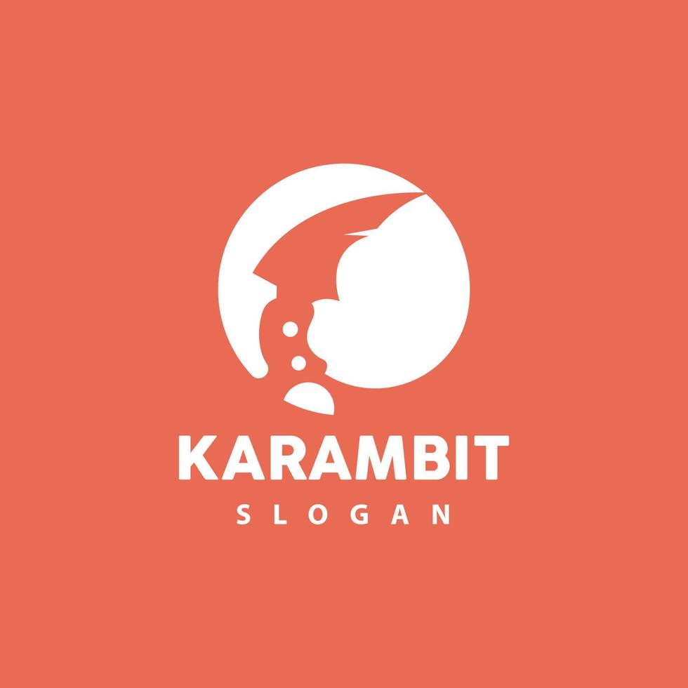 Kerambit Logo, Indonesia Fighting Weapon Vector, Ninja Fighting Tool Simple Design, Template Illustration Symbol Icon vector