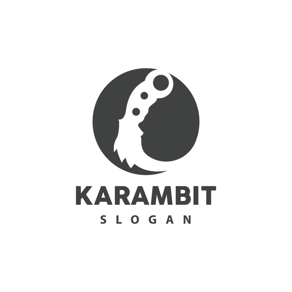 Kerambit Logo, Indonesia Fighting Weapon Vector, Ninja Fighting Tool Simple Design, Template Illustration Symbol Icon vector