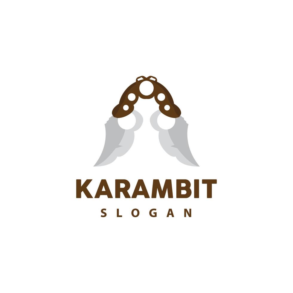 Kerambit Logo, Indonesia Fighting Weapon Vector, Ninja Fighting Tool Simple Design, Template Illustration Symbol Icon vector