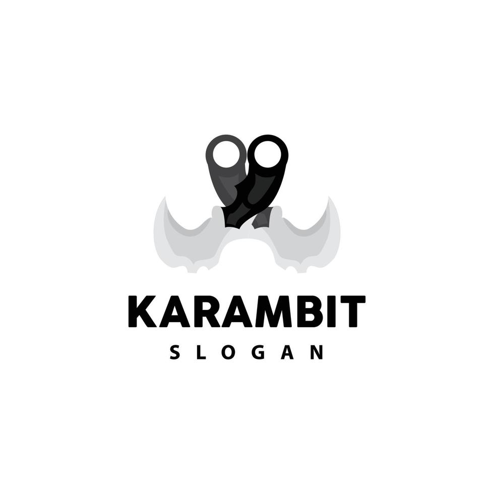 Kerambit Logo, Indonesia Fighting Weapon Vector, Ninja Fighting Tool Simple Design, Template Illustration Symbol Icon vector