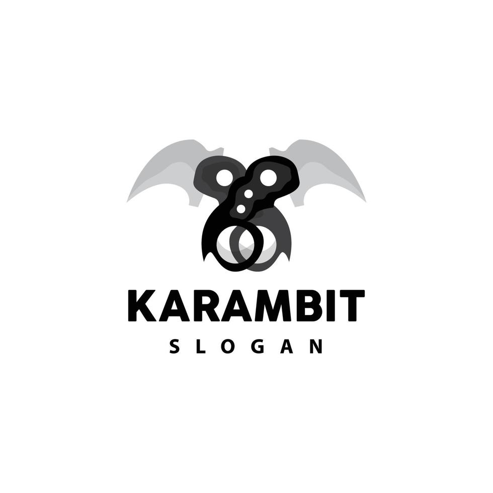 Kerambit Logo, Indonesia Fighting Weapon Vector, Ninja Fighting Tool Simple Design, Template Illustration Symbol Icon vector