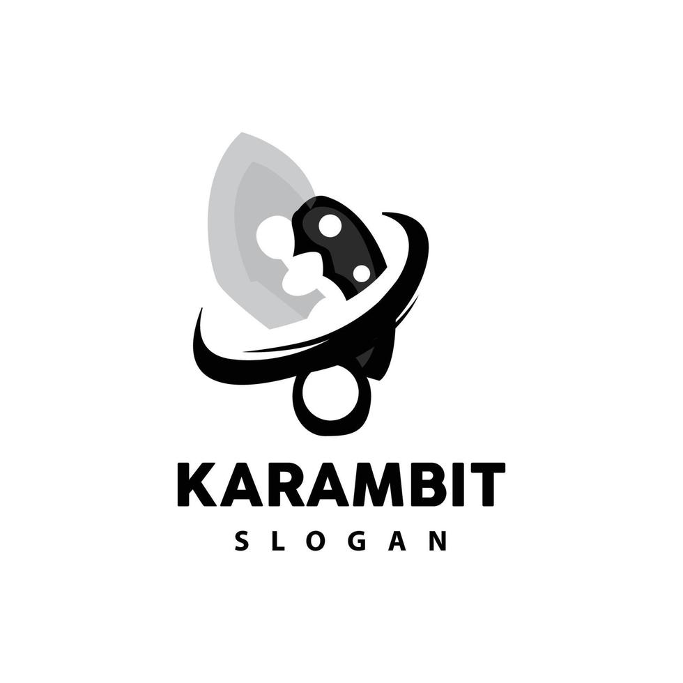 Kerambit Logo, Indonesia Fighting Weapon Vector, Ninja Fighting Tool Simple Design, Template Illustration Symbol Icon vector