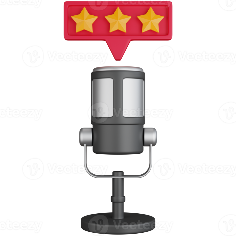 3D Icon Illustration Rating Podcast png