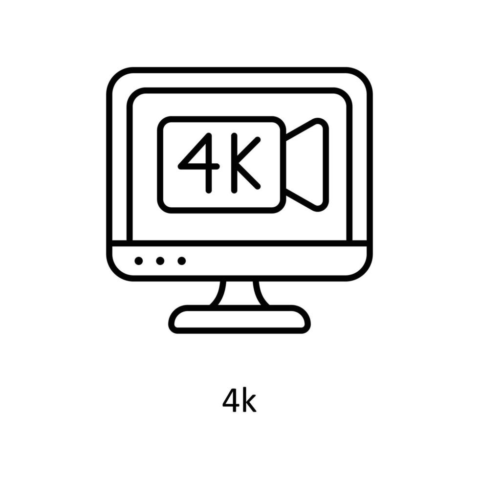 4k  Vector  outline Icons. Simple stock illustration stock