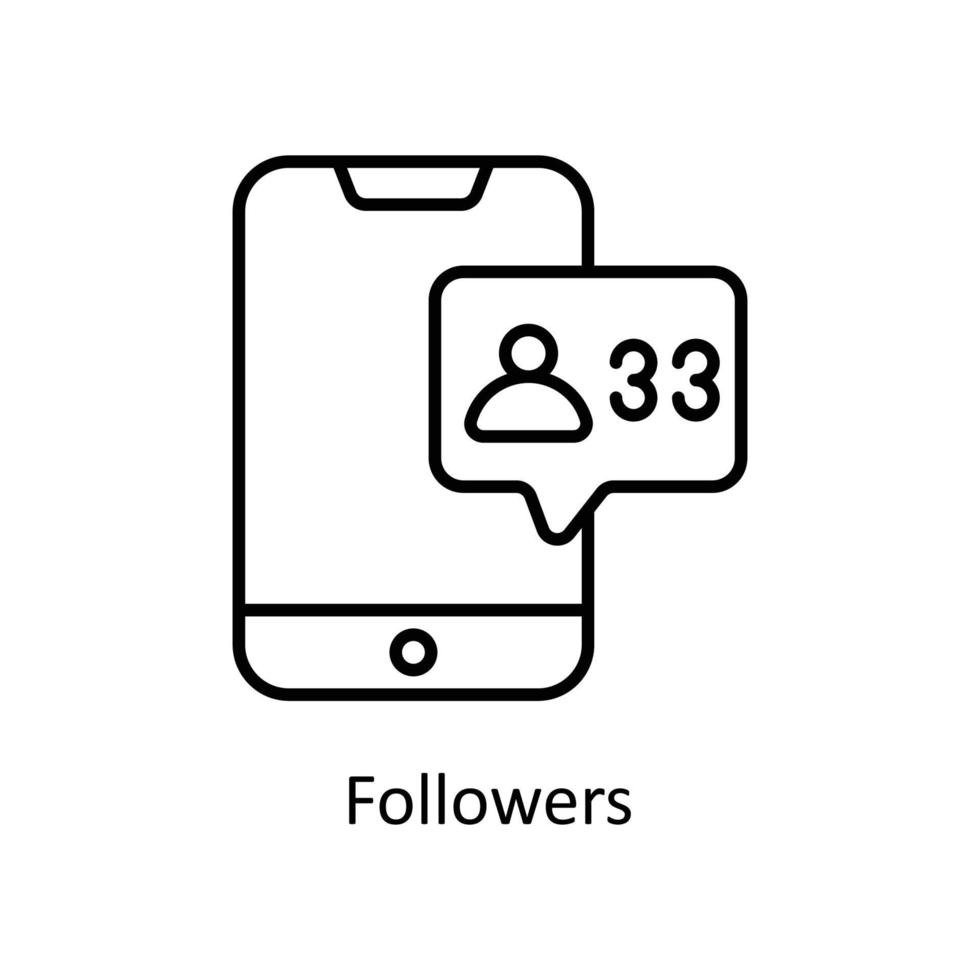 Followers Vector  outline Icons. Simple stock illustration stock