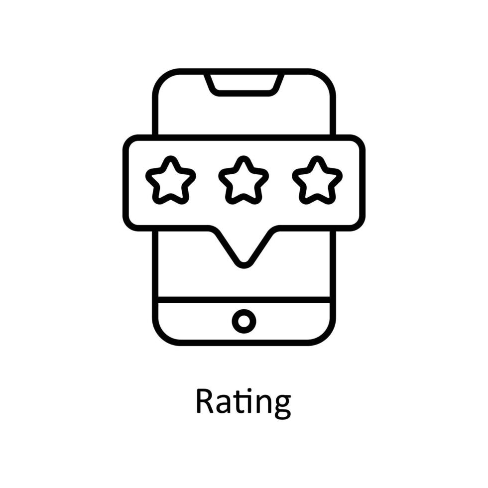 Rating  Vector  outline Icons. Simple stock illustration stock