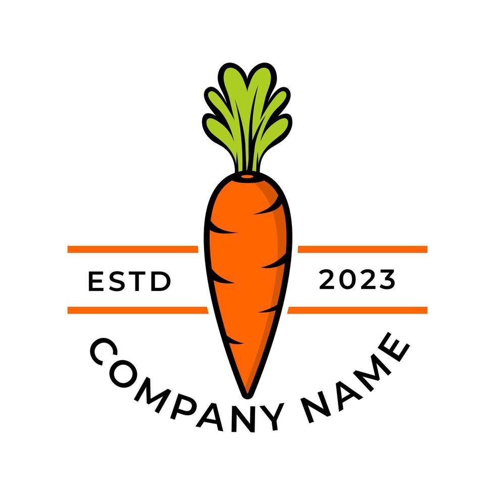 Vintage-Styled Organic Carrots Healthy Food with a Retro Twist vector