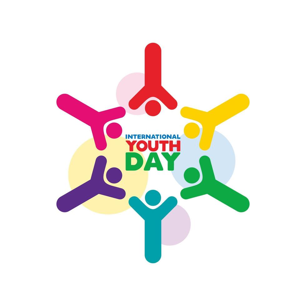 international youth day vector illustration template