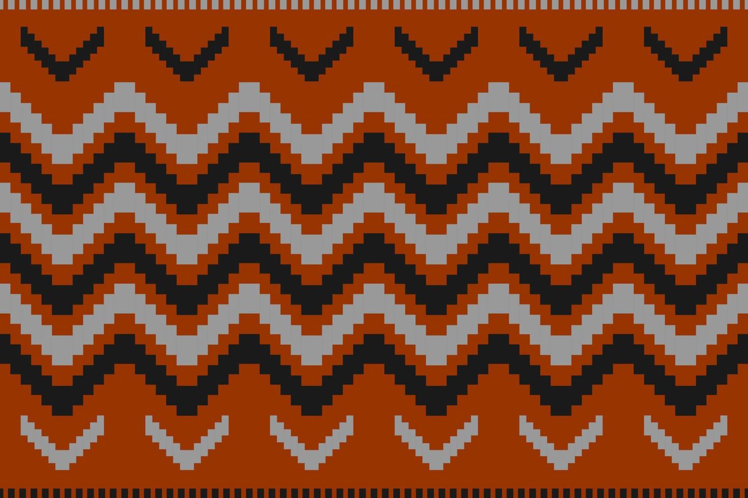 Geometric ethnic seamless pattern traditional. American, Mexican style. Orange fabric ethnic pattern art. vector