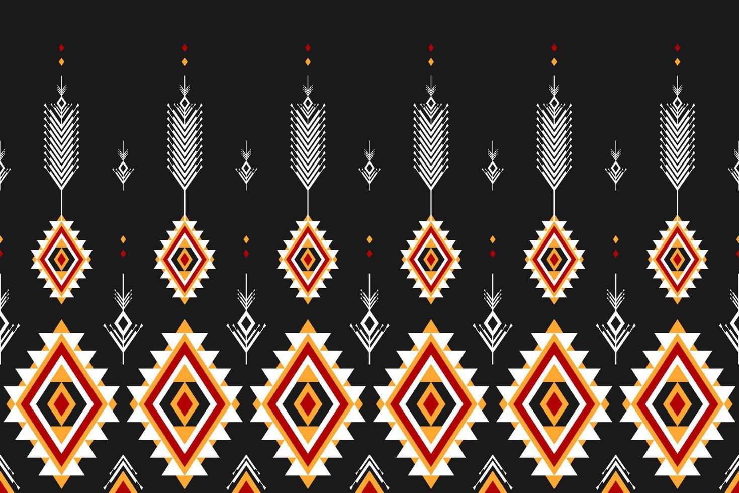 Abstract ethnic Aztec style. Ethnic geometric seamless pattern in tribal. Border ornament print. vector