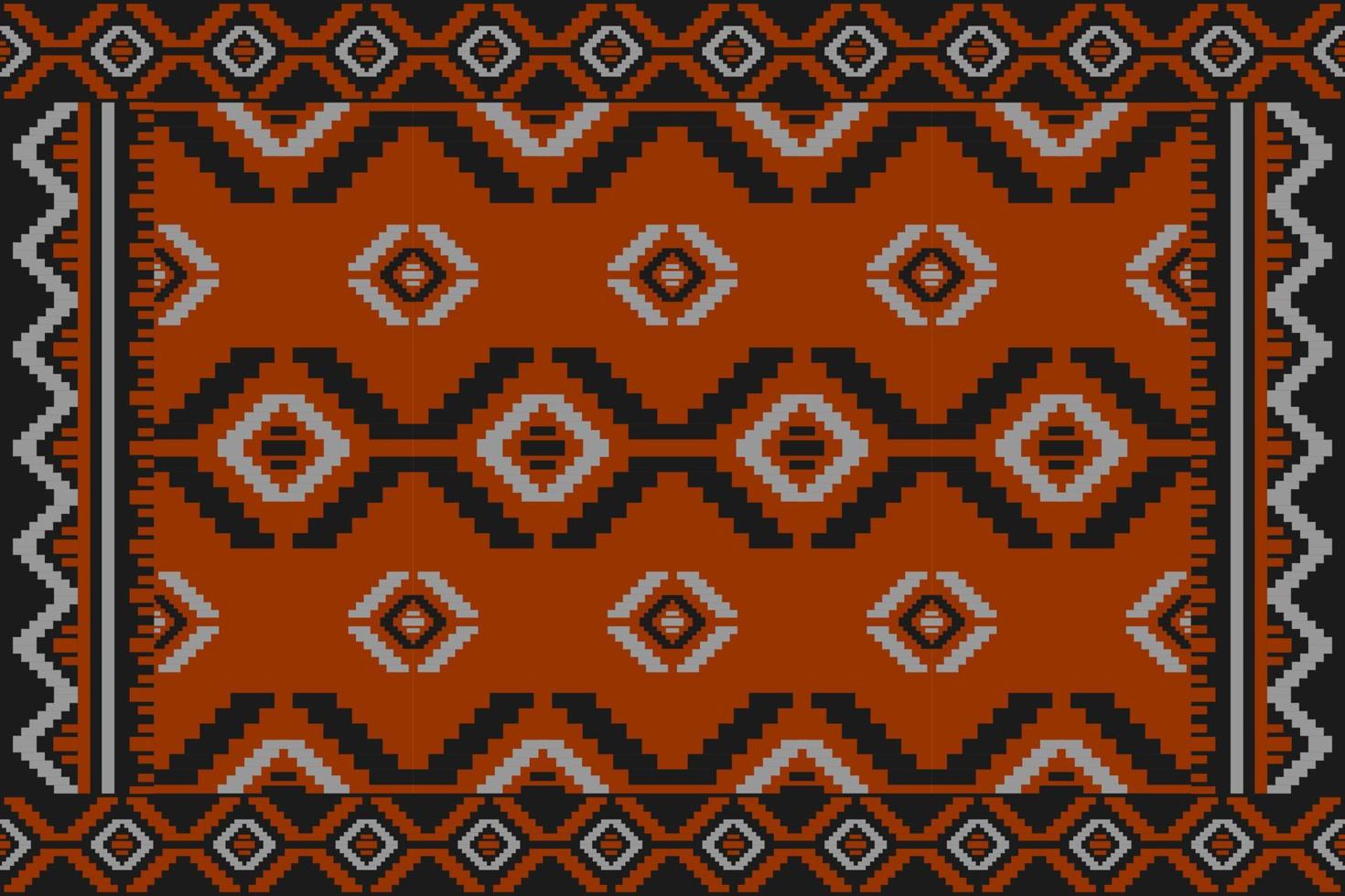 naranja alfombra tribal modelo Arte. geométrico étnico sin costura modelo tradicional. americano, mexicano estilo. vector