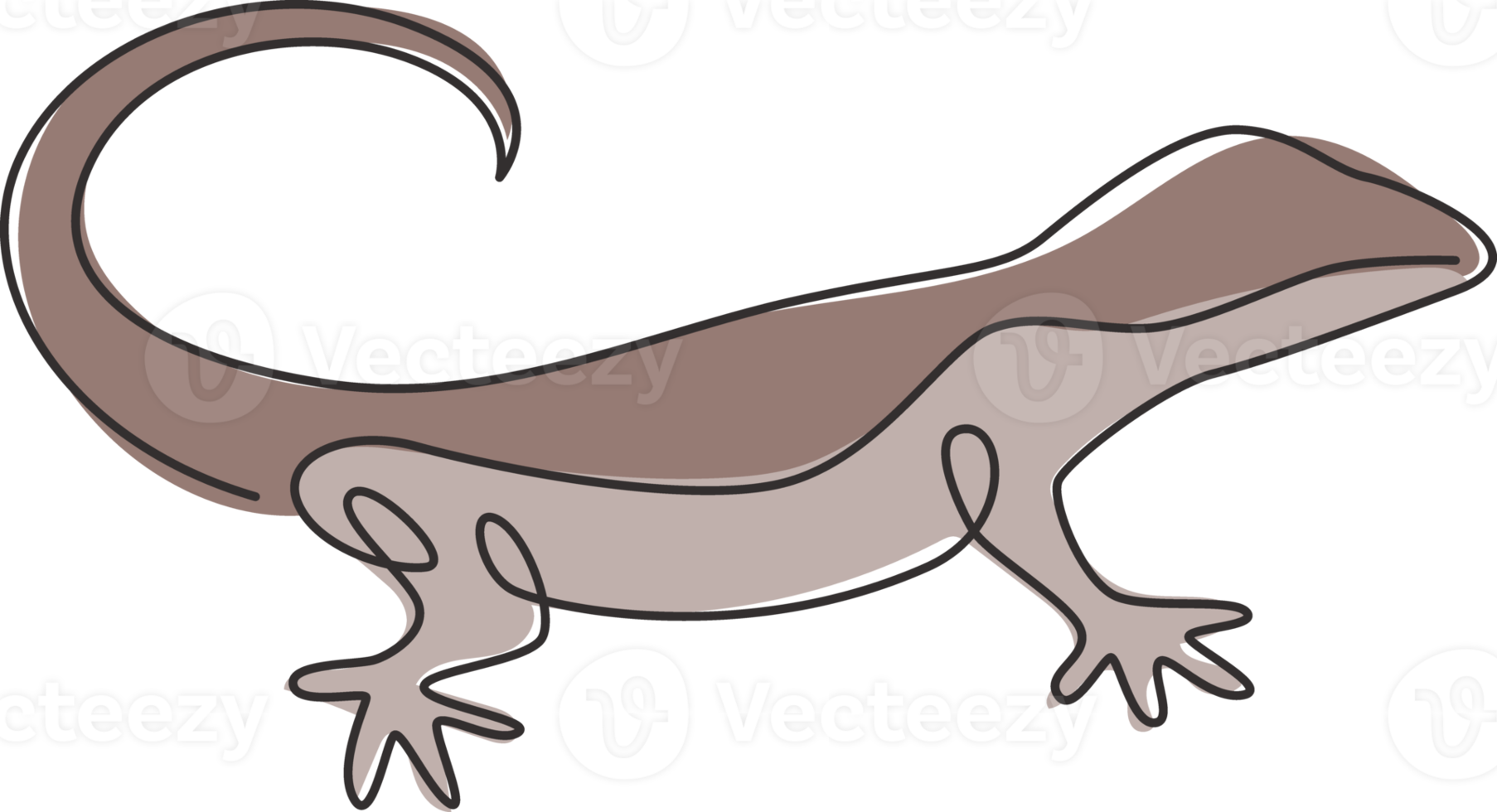 un dibujo de línea continua de lagarto exótico del desierto para la identidad del logotipo de la empresa. lindo concepto de mascota animal del desierto para la organización de amantes de las mascotas reptiles. Ilustración de vector de diseño gráfico de dibujo de una sola línea png