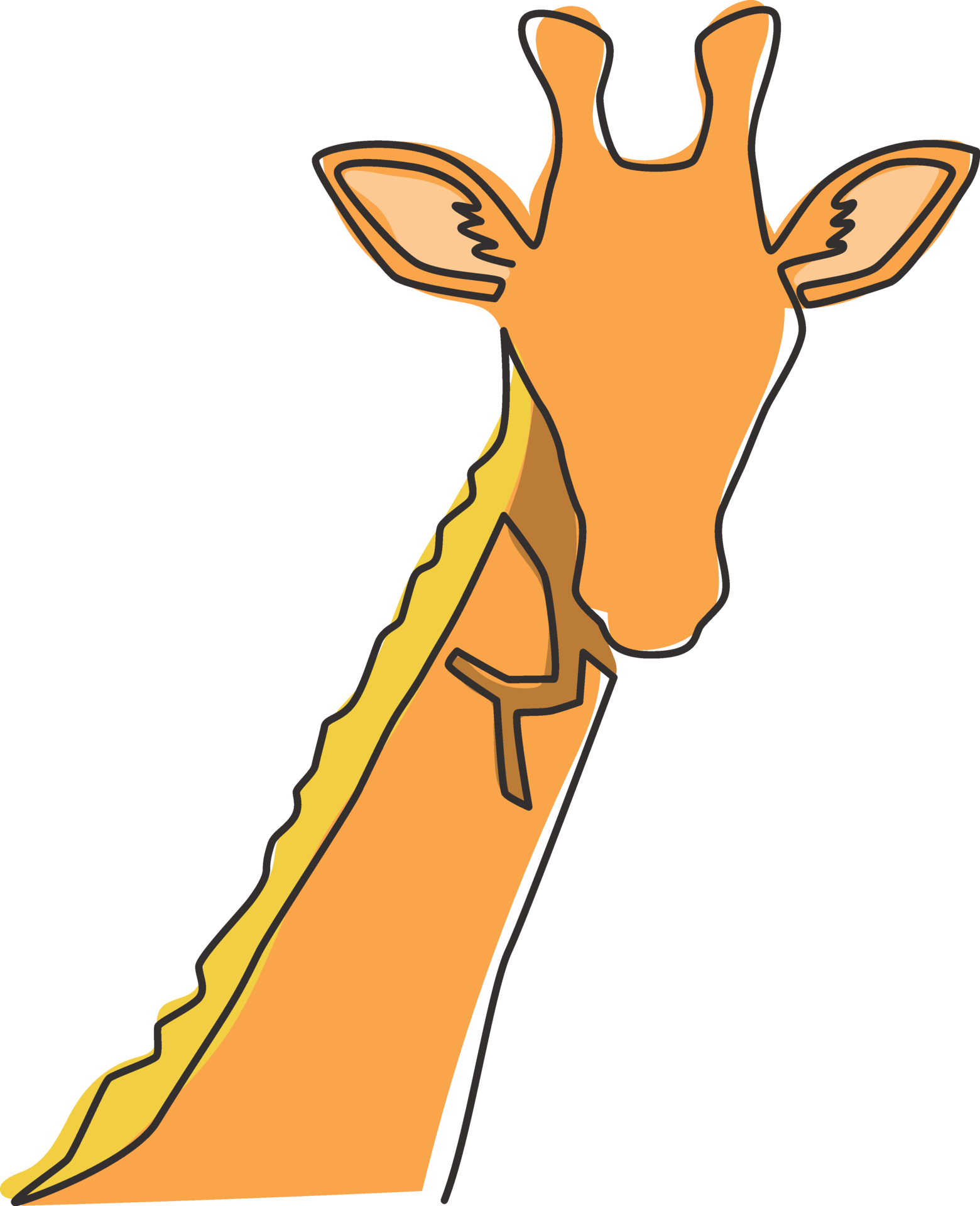Single continuous line drawing of cute giraffe head for business logo